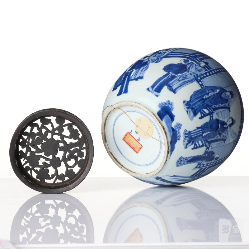 A blue and white jar, - 图7